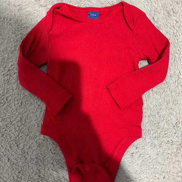 Old Navy Kids Red Ribbed Bodysuit - Picture 1 of 2
